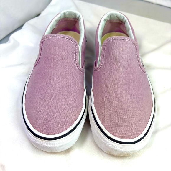 VANS Classic Slip-On Sea Fog / True White Low Top Canvas Women’s Sz 9 - Picture 4 of 9